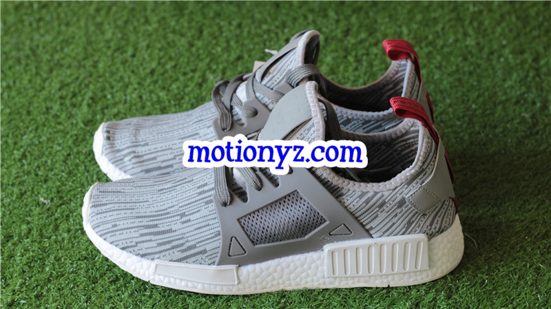 Adidas NMD XR1 Primeknit Grey Red Wine